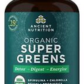 Ancient Nutrition Super Greens with Probiotics, Organic Superfood Tablets...