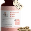 100% Beef Liver Supplement Grass Fed Capsules Sourced from Pasture - Raised...