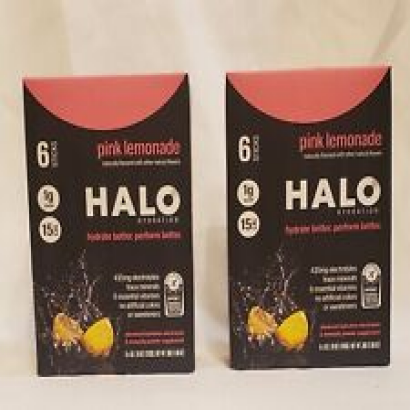 2 Pack Lot HALO Hydration Mix Pink Lemonade 6-Pack 435mg Electrolytes Immunity