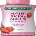 Nature's Bounty Optimal Solutions Hair, Skin and Nails Gummies with Biotin, 2500
