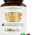 Organic Black Seed Oil 2000mg - 60 Softgel Capsules (Non-GMO) Premium Cold-Press