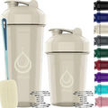 2-Pack 28 Oz & 20 Oz Shaker Bottles for Protein Mixes, BPA-Free, Dishwasher Safe