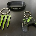 Monster Energy Team Keychain ＋ wrist bands＋ controller keychain