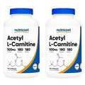 Nutricost Acetyl L-Carnitine 500mg 180 Capsules 2 BOTTLES EXP 07/2025