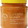 Superfood Honey by Beekeeper's Naturals Bee Pollen, Royal Jelly, Propolis.4.4oz