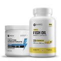 Wellcore Creatine Monohydrate (100gm, 33 Servings)+YouWeFit Omega-3 Fish Oil