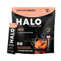 HALO Hydration - Electrolyte Drink Mix | Hydration Powder Packets | Peach Flavor– For Sports and Cycling | Easy Open Single Serving Stick | 12 Sticks