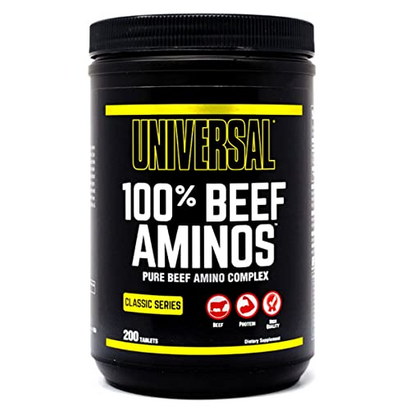Generic 100% Beef Aminos, 200 Tablets - Pure Beef Protein Isolate & Desiccated Argentine Beef Liver, 66 Servings, 1g Protein per Tablet, BCAA & EAA Source