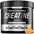 Python Creatine Monohydrate Gummies 5800mg per Serving - Taurine, Alpha GPC, CoQ 10, Magnesium Electrolytes & Vitamins - Faster Muscle Growth, Recovery - Gluten-Free, Vegan (Natural Orange, 120 Count)