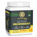 Sunwarrior Pre Workout Powder Energy Drink | Vegan, Plant-Based, Pre-Workout Supplement | Pump, Hydrate, Focus, Endurance, & Strength Builder | Yuzu Mango Flavored | 30 Servings | Active Preworkout
