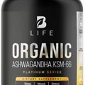 Organic Ashwagandha KSM-66 Extract 180 Capsules. Natural...