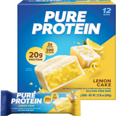 Pure Protein Pure Protein Bars Non-GMO, High Protein, Lemon Cake, 12 Count