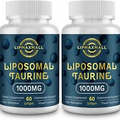 Liposomal Taurine Supplement 1000mg, High Absorption 60 Count (Pack of 2)
