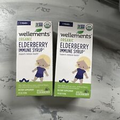 Twin Pack- WELLEMENTS ORGANIC Elderberry Immune Syrup Ages 1+ BB 12/23