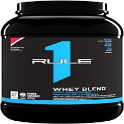 Rule 1 R1 Whey Blend, Strawberries & Creme - 1.96 lbs Powder - 24g Whey...