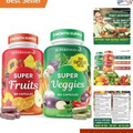 Premium Superfood Fruit & Veggie Supplement - 360 Capsules for Immune Support