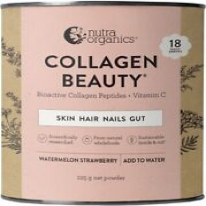 Collagen Beauty Bioactive Collagen Peptides Melon StrawBerry 225g Nutra Organics