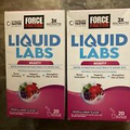 2 Force Factor Liquid Labs Beauty,  Tropical Berry  On The Go  4/2025 and 5/2025