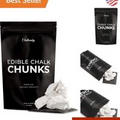 Premium Edible Chalk Chunks - Zero Additives, No Impurities - White 7oz