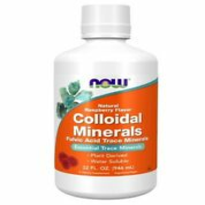 Now Colloidal Minerals - Fulvic Acid Trace Minerals Natural Raspberry 32 fl.oz