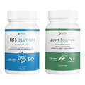 JLM NUTRITIONALS IBSolution and Joint Solution Bundle - All-Natural Supplement to Support Digestive Health, Gas, Bloating, Diarrhea and Constipation, Join Support Supplement - 60 Capsules, 2-Pack