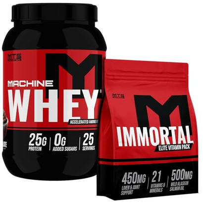 MTS Immortal Multivitamin Packs + Machine Whey Protein Powder (Chocolate)