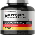 Horbaach German Creatine Monohydrate 5000mg | 250 Capsules | Non-GMO, Gluten...
