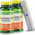 Spring Valley, Cod Liver Oil Supplements, Plus Vitamins A & D3, 100 Count...