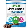 Orgain Protein Powder + Collagen, Creamy Chocolate 1.6 Pound (Pack of 1)