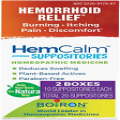 Hemcalm Suppositories for Hemorrhoid Relief of Pain, Itching, Swelling or Discom