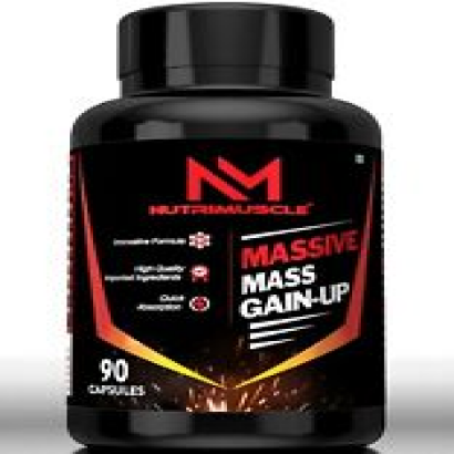 Massive Mass Gain Up Capsules - 90 Capsules For Muscle Mass, Strength, Stamina