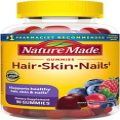 Nature Made Hair Skin Nails Gummies with Biotin 2500mcg, Dietary Supplement 90ct
