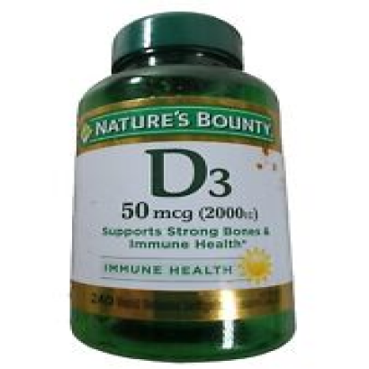 Nature’s Bounty D3 50mcg 2000iu 240ct Immune Health {Exp:07/2025