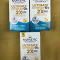 3 New Nordic Naturals Ultimate Omega-D3 2X - 60 Mini Soft Gels Each Box