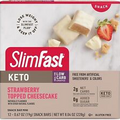 SlimFast Keto Fat Bomb Snack Bar Minis Low Carb Strawberry Cheesecake 12-Count