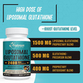 2400 MG Liposomal Glutathione Softgels, Max Absorption Active Form L-Glutathione
