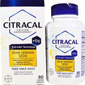 Citracal Calcium Slow Release 1200 + D3 Supplement Coated Caplets - 80 ct,...