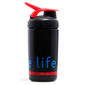 Fitlosophy Black and Red Blender Bottle with Blender Ball, 20 fl. oz.