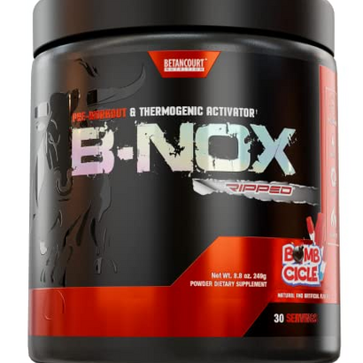 Betancourt Nutrition B-Nox Pre Workout Thermogenic Activator | L-Carnitine, Beta Alanine | Endurance & Lean Muscle Gains | 30 Servings (Bombcicle)
