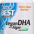 Doctor's Best Vegetarian DHA from Algae, Non-GMO, Vegan, Gluten Free, 200...