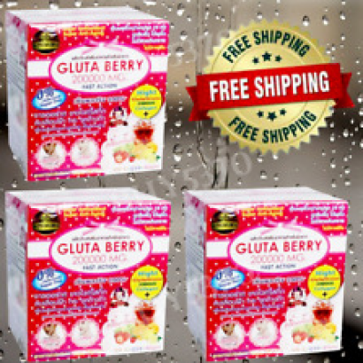 Gluta Berry 200000 mg Drink PUNCH Reduce freckles Whitening Skin x3