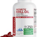 Bronson Antarctic Krill Oil 2000 mg with Omega-3s EPA, 250 Count (Pack of 1)