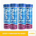 4 Pack Nuun Sport Hydration: Electrolyte Drink Tablet, Tri-Berry - 4x10 Count