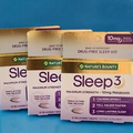 3 × NATURE'S BOUNTY Sleep 3 TRIPLE ACTION TECHNOLOGY Sleep Aid 15 TABLETS  09/24