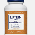 The Vitamin Shoppe Lutein with Bilberry - 240 Capsules, exp. 05/2024