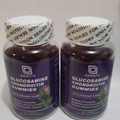 2 Pack Glucosamine Chondroitin Gummies MSM Triple Strength Joint Support 1500mg