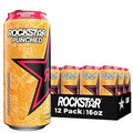 (12 Pack) Rockstar Punched Energy Drink with B Vitamins, Strawberry Peach, 16 Oz