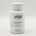 Vital Nutrients Iron Plus C  100 Vegan Caps  Healthy Energy & Cognitive Function