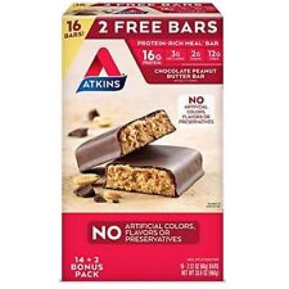 Atkins ProteinRich Meal Bar, Chocolate Peanut Butter, 16 Count