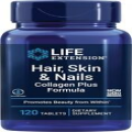 Hair, Skin & Nails Collagen Plus Formula 120 Tabs Life Extension Keratin